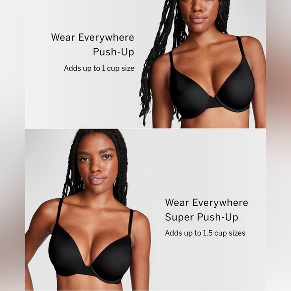 PINK Victoria’s Secret NWT NEW logo wear everywhere push-up bra 34C - Picture 15 of 15